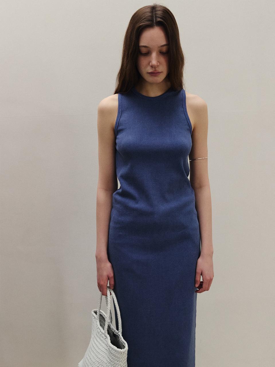 HESS Pigment Halter Dress [Blue]