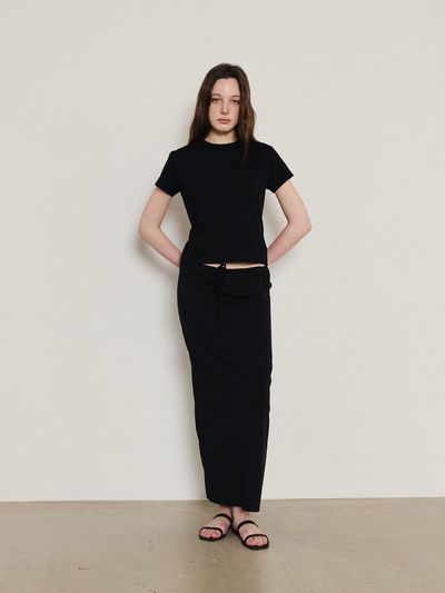 HESS Silky Back Logo Tee [Black]
