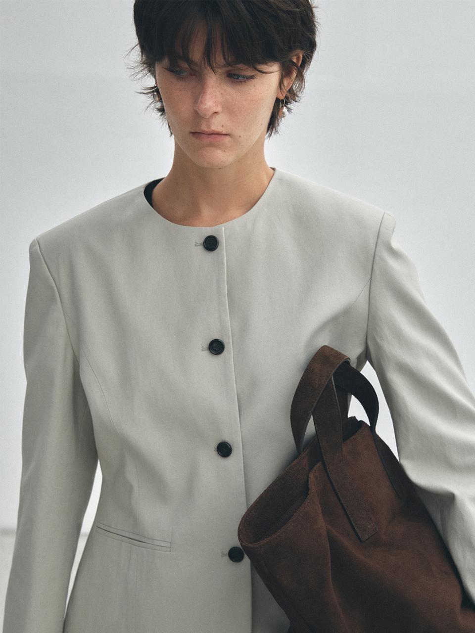 HESS Single Round Jacket - Light khaki