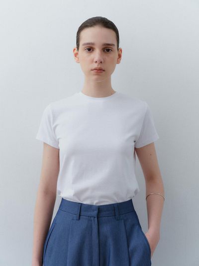 HESS Soft Semi Cropped T-shirt - White