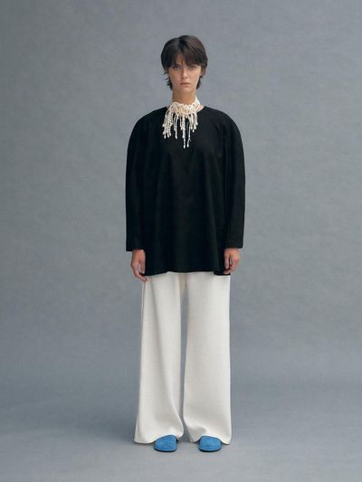 HESS Stitch Raglan Blouse - Black