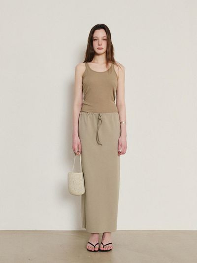 HESS Strap Long Skirt [Beige]