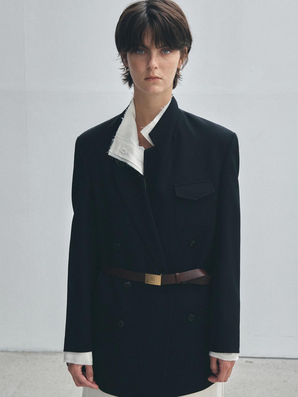 HESS Wool Double Jacket - Dark Navy