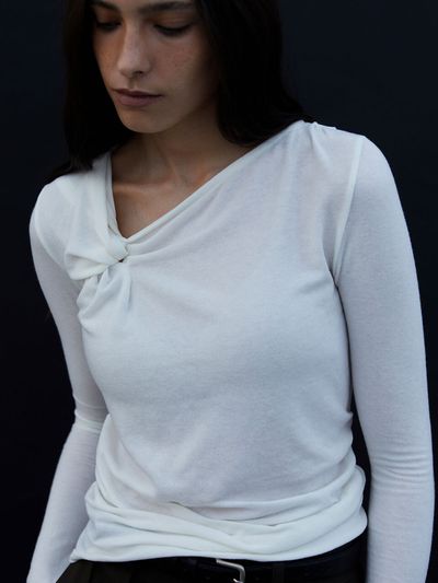 HESS Wool Twist Top - White