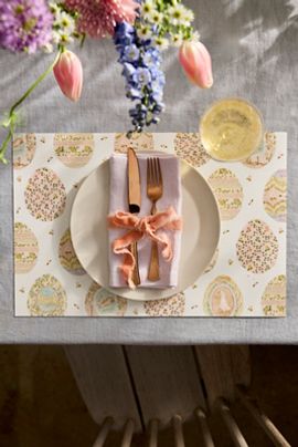 Hester & Cook Spring Eggs Paper Placemats, Set of 18