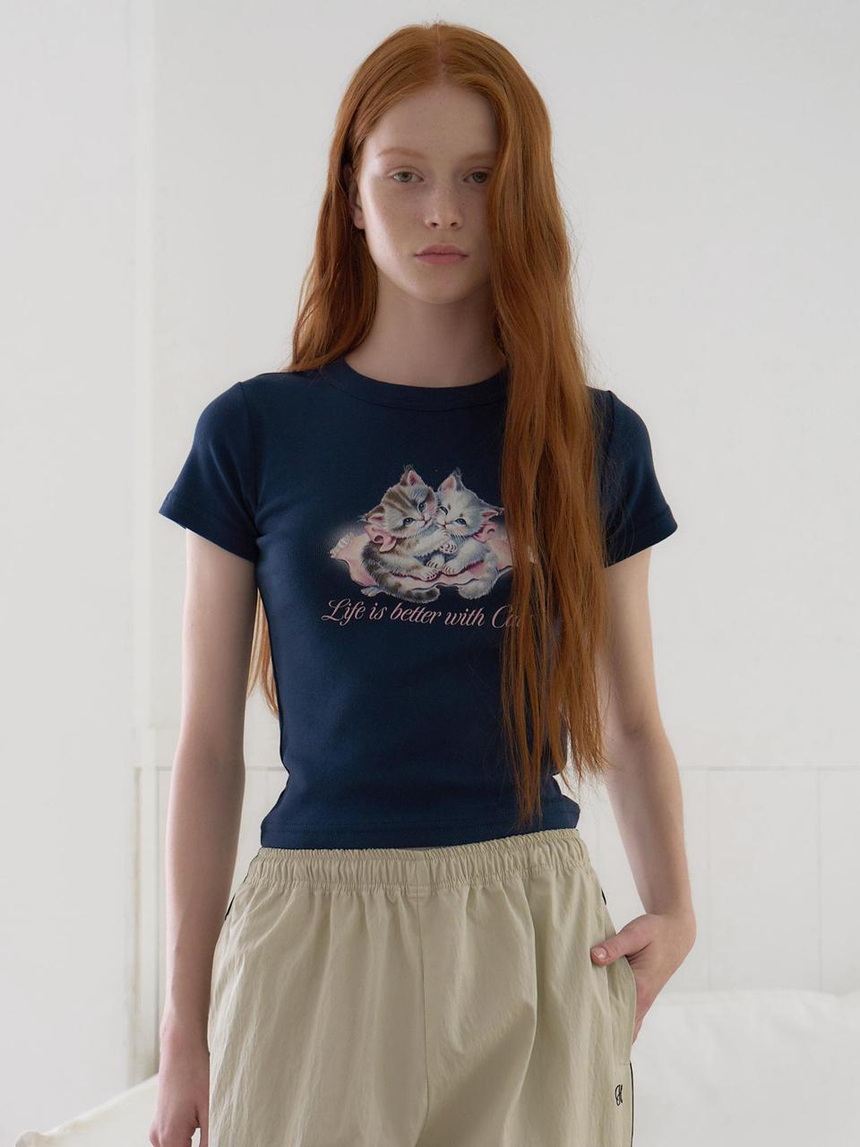 hetherment cats lovers t-shirts (navy)