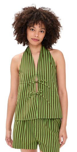 HEVRON HEVRON Amira Stripe Top Green Stripe