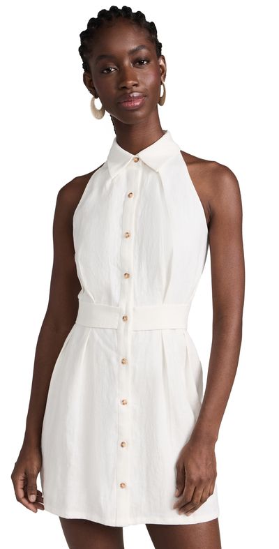 HEVRON HEVRON Domino Mini Dress White S