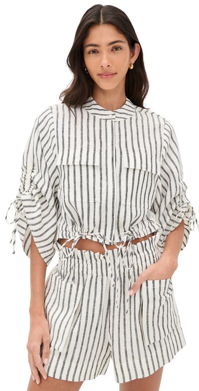 HEVRON HEVRON Eva Top Black Stripe