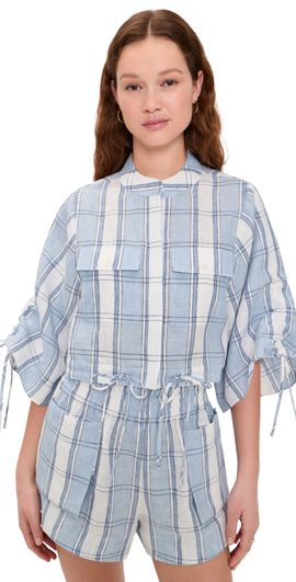 HEVRON HEVRON Eva Top Blue Plaid
