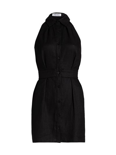 Hevron Women's Domino Linen Sleeveless Minidress