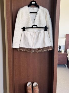 HHIPS Wool Wrap Crop Knit Cardigan
