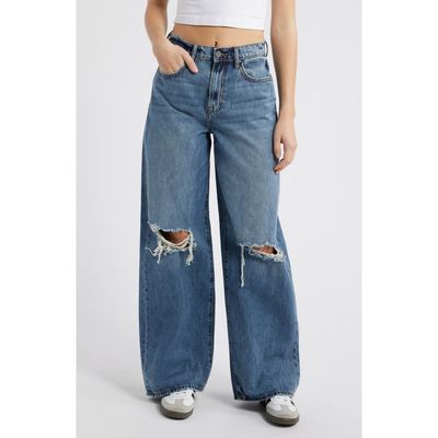 HIDDEN JEANS HIDDEN JEANS Classic High Waist Distressed Wide Leg Jeans