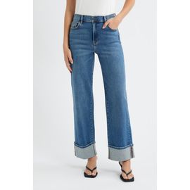 HIDDEN JEANS HIDDEN JEANS Cuffed High Waist Dad Jeans