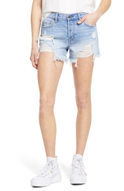 HIDDEN JEANS HIDDEN JEANS Destroyed Nonstretch Denim Cutoff Shorts