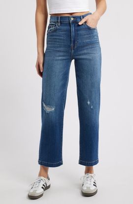 HIDDEN JEANS HIDDEN JEANS Distressed Relaxed Straight Leg Jeans