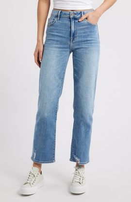 HIDDEN JEANS HIDDEN JEANS Frayed Hem Straight Leg Jeans