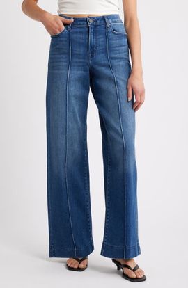 HIDDEN JEANS HIDDEN JEANS Pintuck High Waist Wide Leg Jeans
