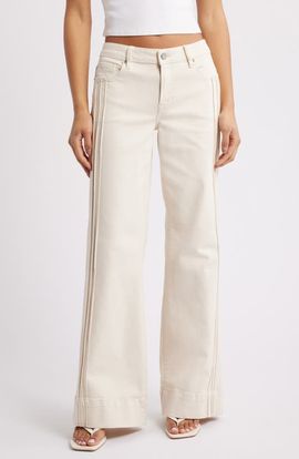 HIDDEN JEANS HIDDEN JEANS Pintuck Mid Rise Flare Jeans