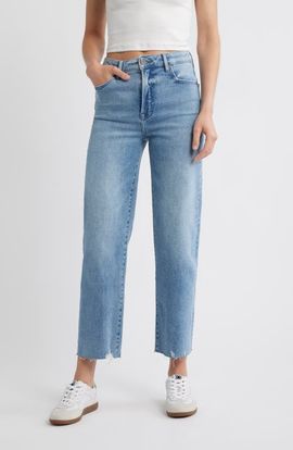 HIDDEN JEANS HIDDEN JEANS Raw Hem High Waist Ankle Straight Leg Jeans
