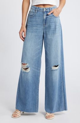 HIDDEN JEANS HIDDEN JEANS Ripped Supersoft Wide Leg Jeans