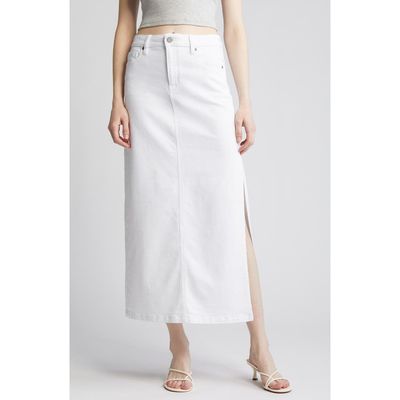 HIDDEN JEANS HIDDEN JEANS Side Slit Midi Denim Skirt