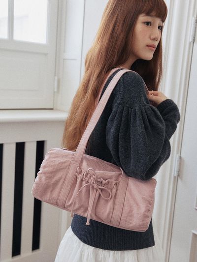 HIGH CHEEKS Soft Ribbon Duffle Bag (3Colors)_HC2479BG001M