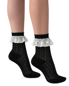High Heel Jungle High Heel Jungle Bobby Lace Frill Trim Bobby Socks