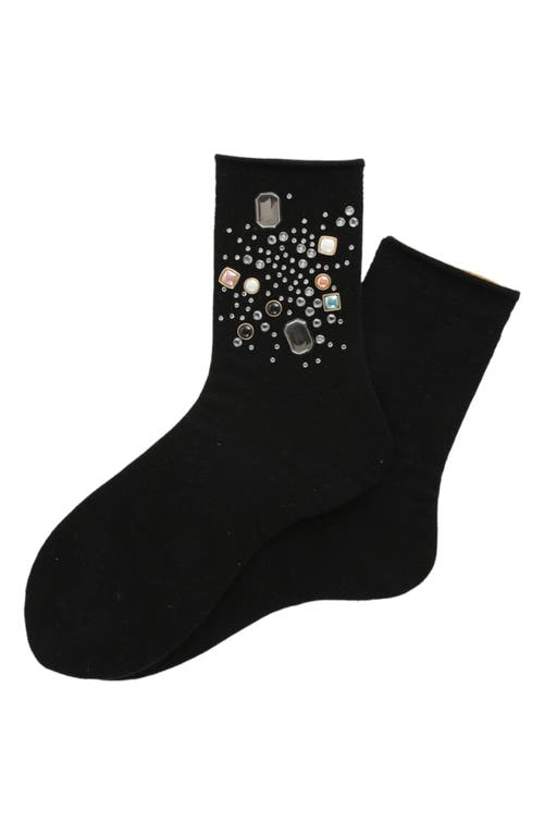 HIGH HEEL JUNGLE HIGH HEEL JUNGLE Crystal Cashmere Blend Quarter Crew Socks
