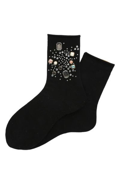 HIGH HEEL JUNGLE HIGH HEEL JUNGLE Crystal Cashmere Blend Quarter Crew Socks