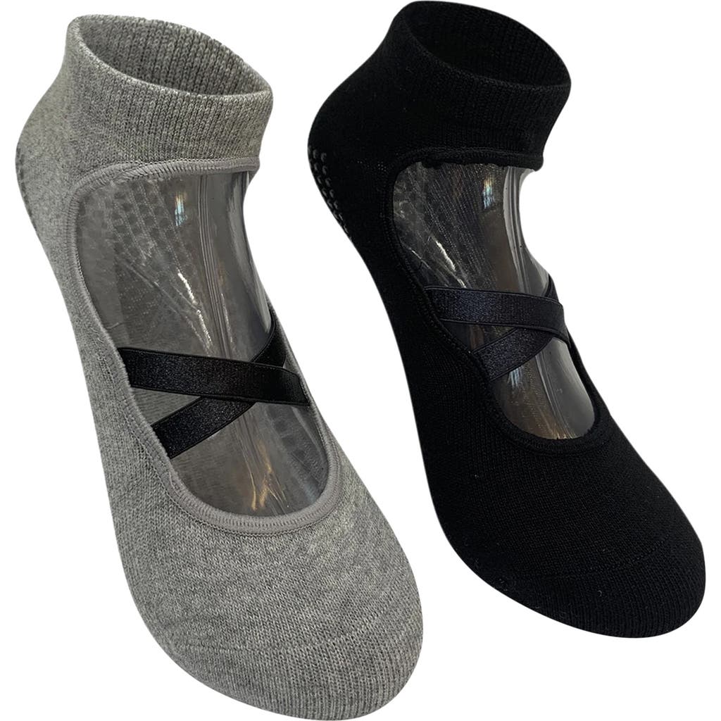 HIGH HEEL JUNGLE HIGH HEEL JUNGLE Good Pointe 2-Pack Cotton Blend Grip Socks