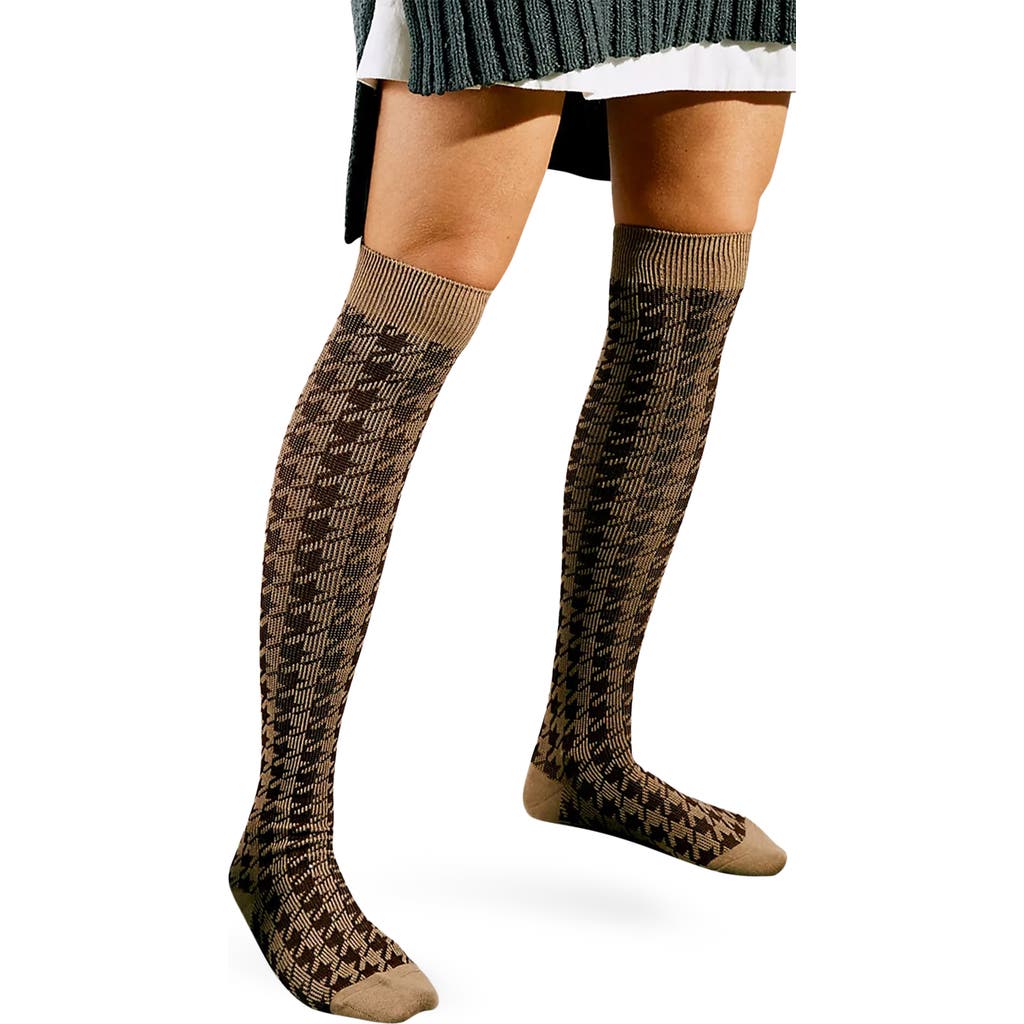 HIGH HEEL JUNGLE HIGH HEEL JUNGLE Houndstooth Knee Socks