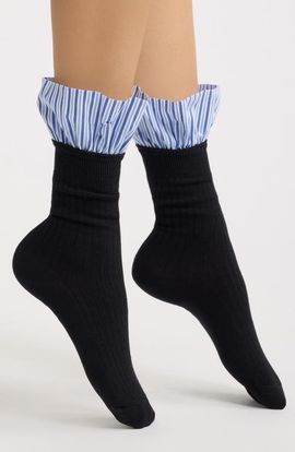 HIGH HEEL JUNGLE HIGH HEEL JUNGLE Lauren Stripe Ruffle Socks