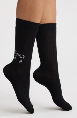 HIGH HEEL JUNGLE HIGH HEEL JUNGLE Sabrina Crystal Bow Crew Socks