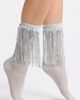 HIGH HEEL JUNGLE HIGH HEEL JUNGLE Stevie Metallic Sequin Fringe Crew Socks - 1