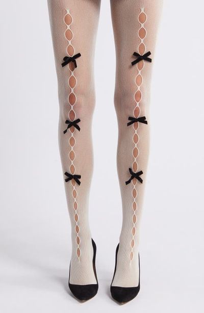 HIGH HEEL JUNGLE HIGH HEEL JUNGLE Velvet Bow Cutout Tights