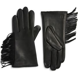 HIGH HEEL JUNGLE HIGH HEEL JUNGLE Vesper Fringed Leather & Cashmere Lined Tech Gloves
