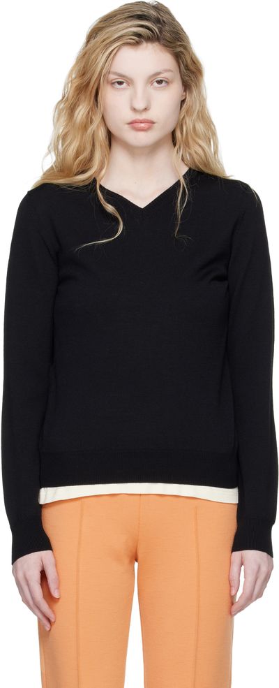High Sport High Sport Black Billie Vneck Sweater