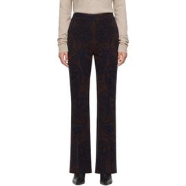 High Sport High Sport Brown Cosmic Paisley Kick Trousers