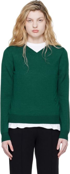 High Sport High Sport Green Billie Vneck Sweater