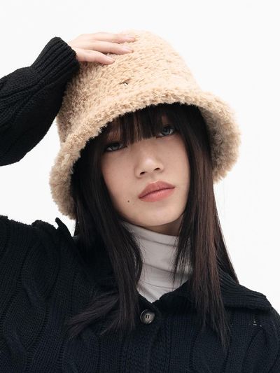 HIGHSCHOOLDISCO Borrego Badge Bucket Hat_Beige