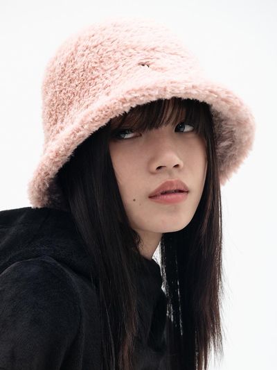 HIGHSCHOOLDISCO Borrego Badge Bucket Hat_Pink