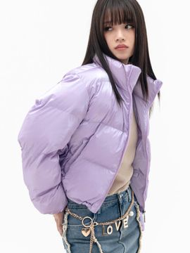 HIGHSCHOOLDISCO Glitter Cropped Padded_Light Purple