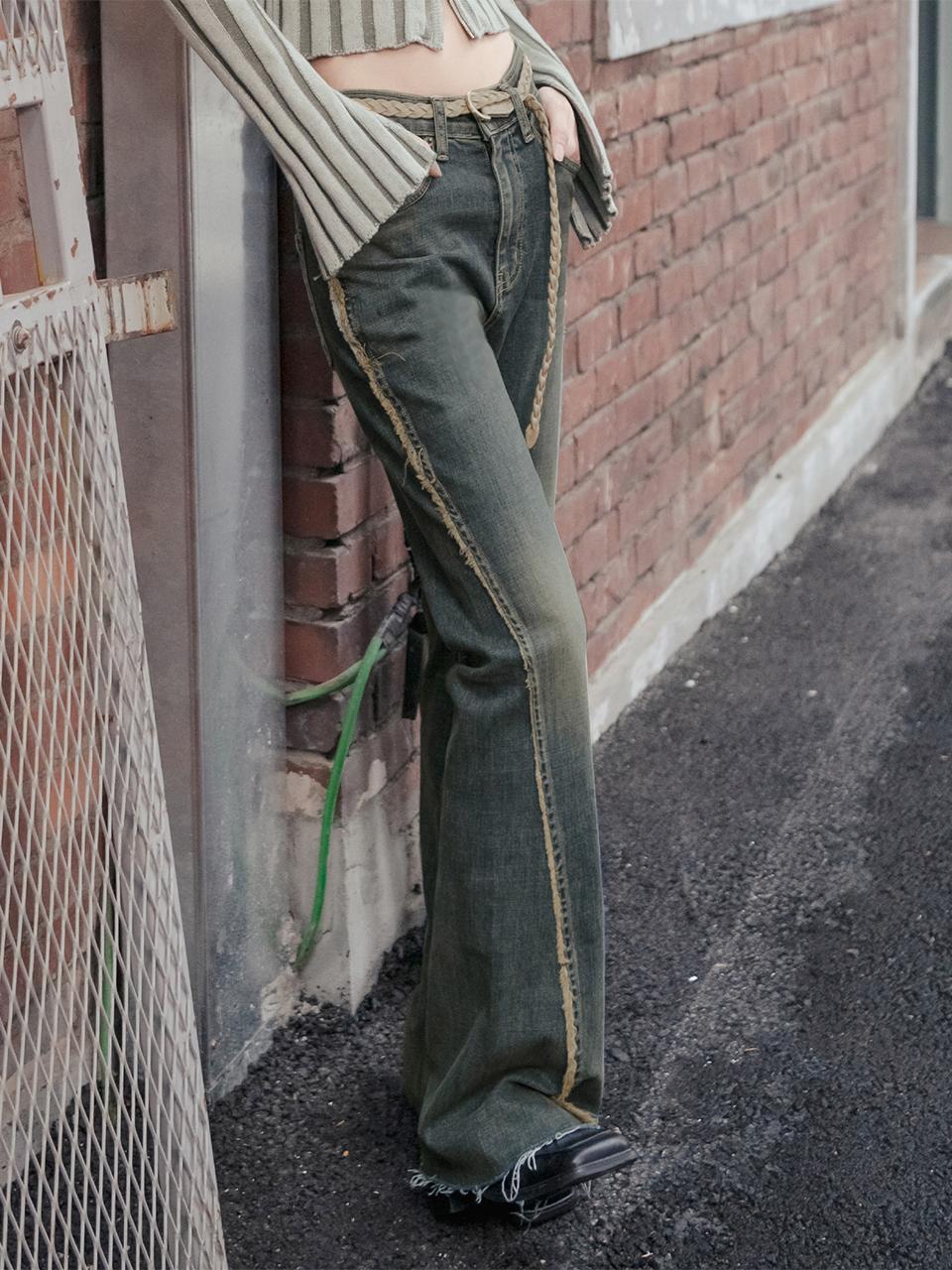 HIGHSCHOOLDISCO Vintage bootcut denim pants