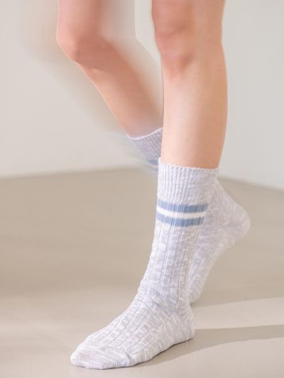 hiig Stripe Socks [Pale Gray]