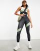 HIIT HIIT color block legging in black and khaki - 1