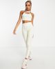 HIIT HIIT crop tank top with twist back in stone-Neutral - 3