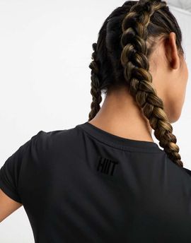 HIIT HIIT fitted t-shirt in black-Blue