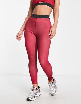 HIIT HIIT leggings in oil slick print-Red