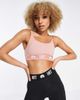 HIIT HIIT logo seamless bralette in pink heather - 1